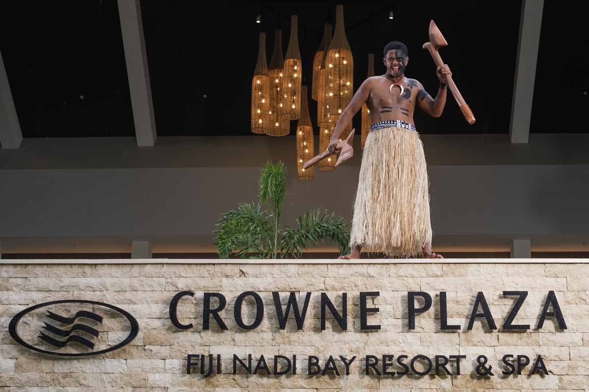 Fijian cultural performer at Crowne Plaza Fiji Nadi Bay Resort & Spa
