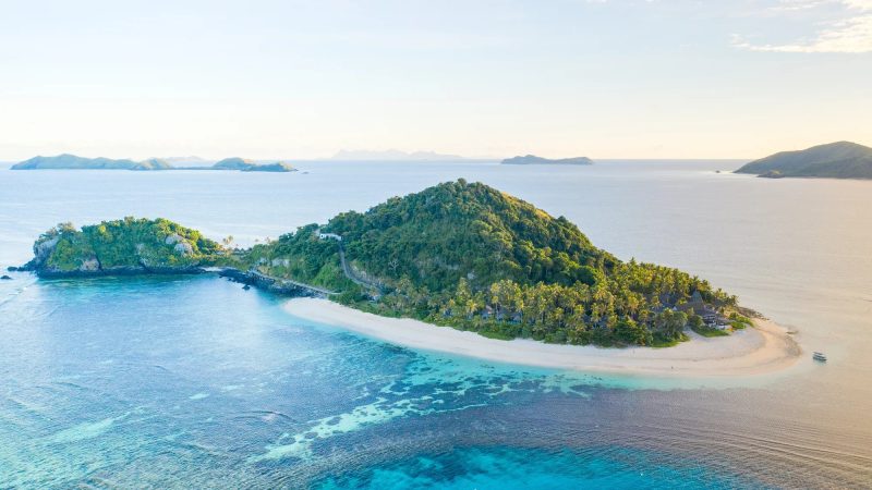 Matamanoa Island Resort surrounded by white-sand beaches and the Mamanuca Islands
