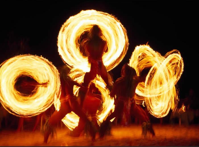 Evening fire performance at Radisson Blu Resort Fiji