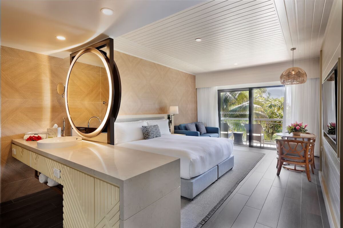 Luxury King room with split-bed configuration at Sofitel Fiji Resort & Spa