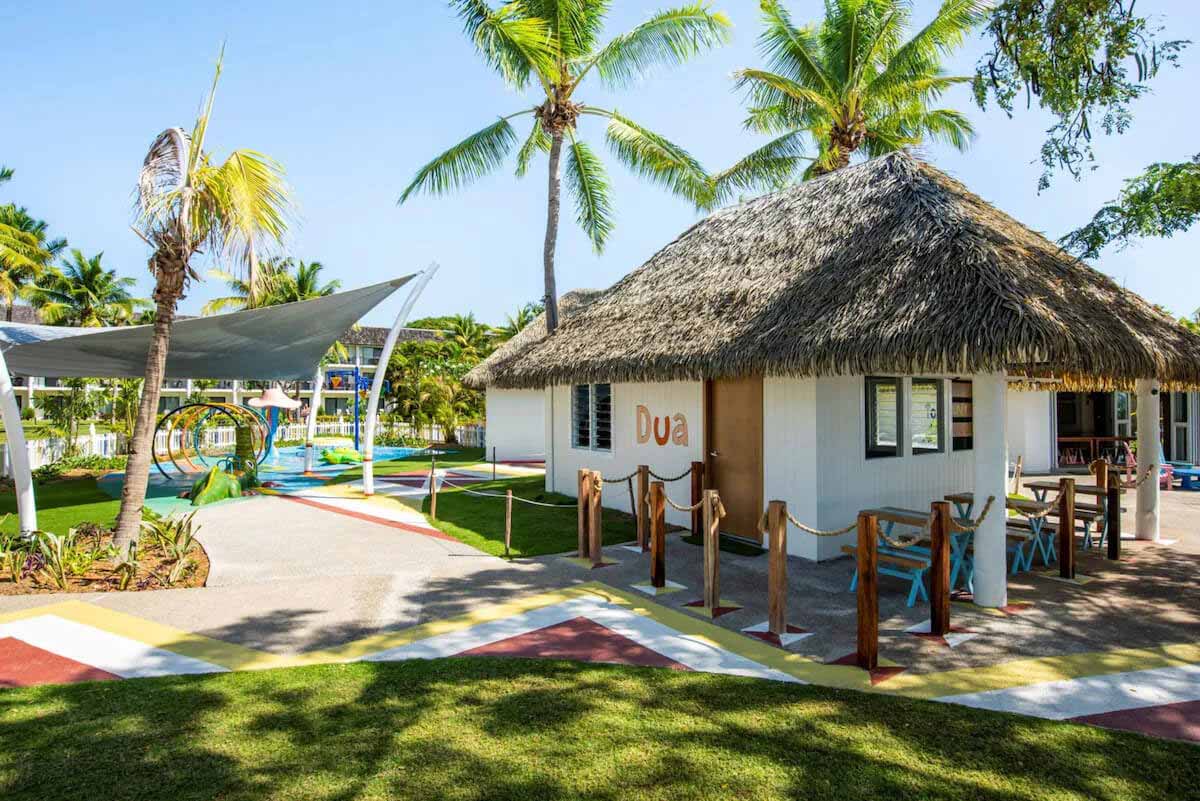 Niu Beach Club for Kids building and outdoor play area at Sofitel Fiji Resort & Spa
