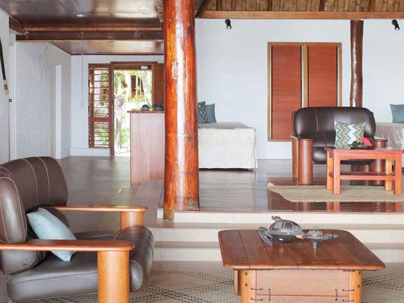 Living area in the Lagilagi Villa at Toberua