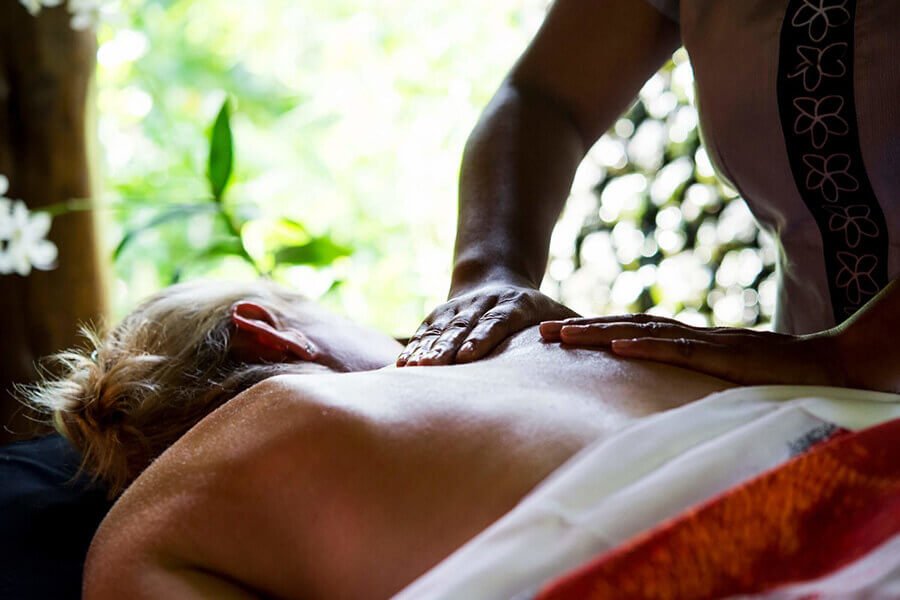 Massage treatment in the spa at Tokoriki Island Resort